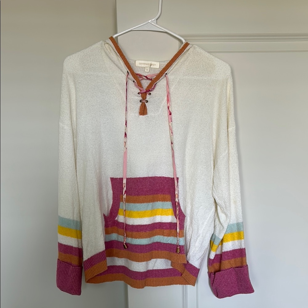 Loveshack Fancy Women’s Multicolor Striped Hoodie